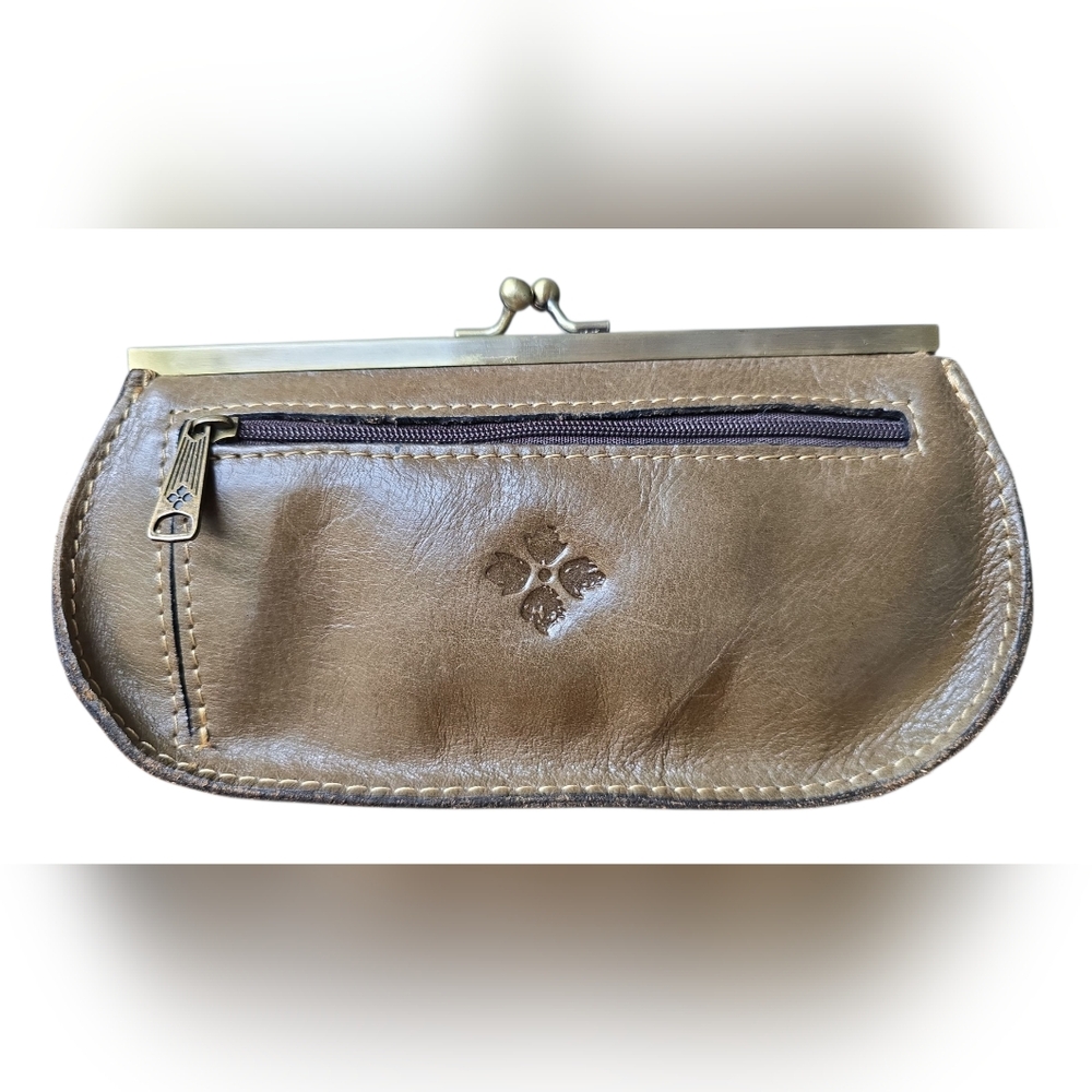 Patricia Nash Hand-Tooled Floral Leather Clutch - Olive Green - Picture 3 of 9